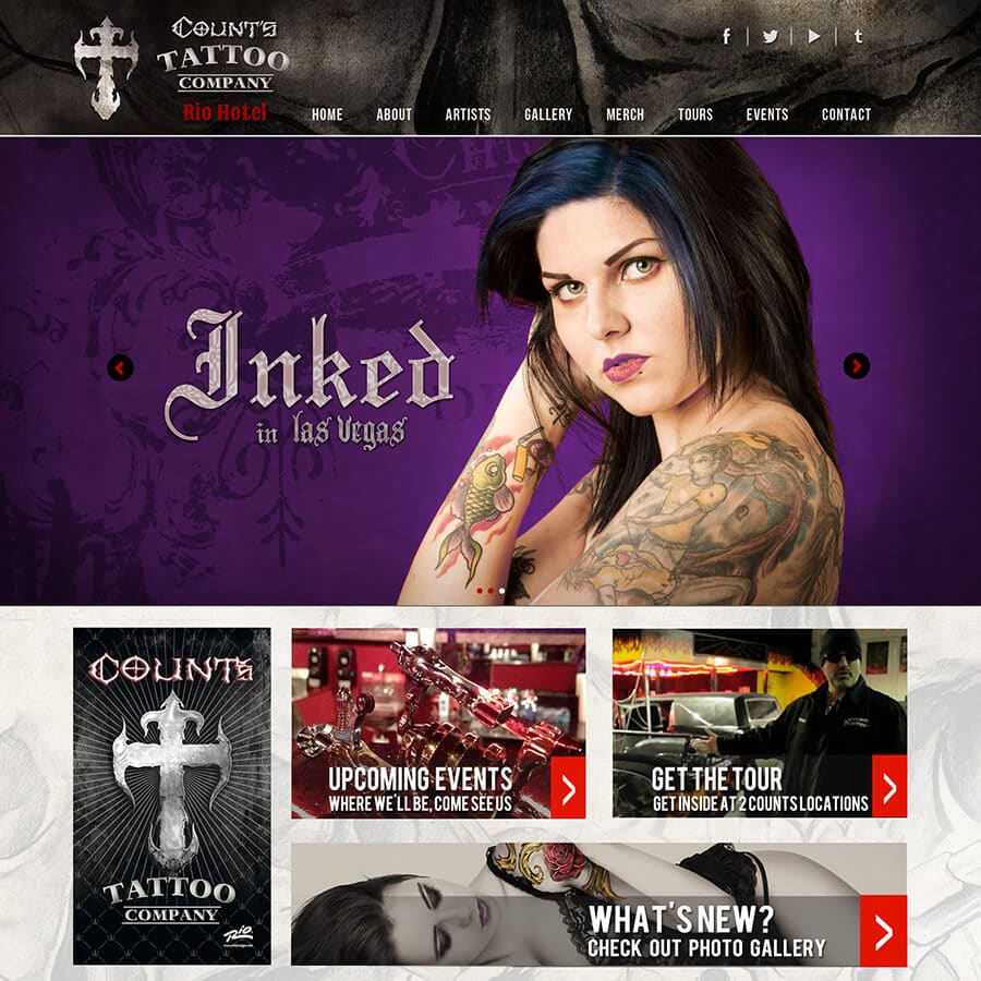 Counts Tatto Web Design