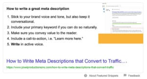 how to write meta descriptions that convert traffic