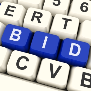 Bid Keys Show Online Bidding Or Auction