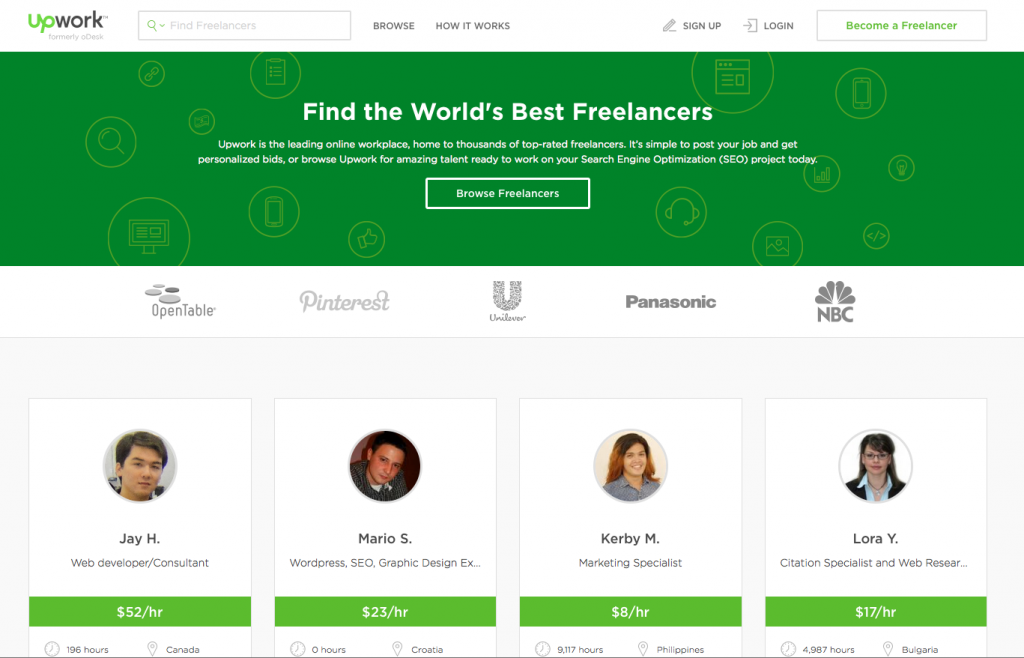 UpWork for Seo Freelancers