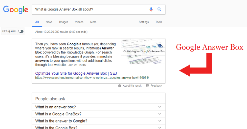 googel answer box