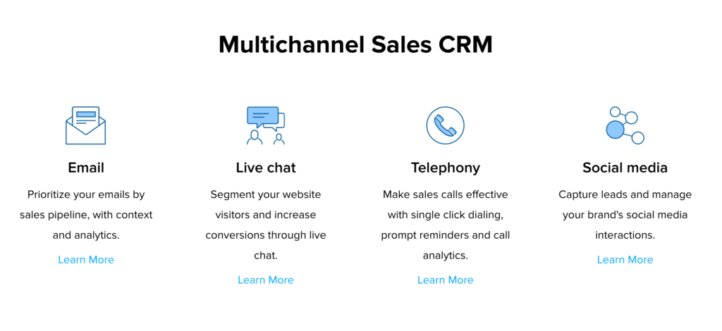 zoho multi channel sales software