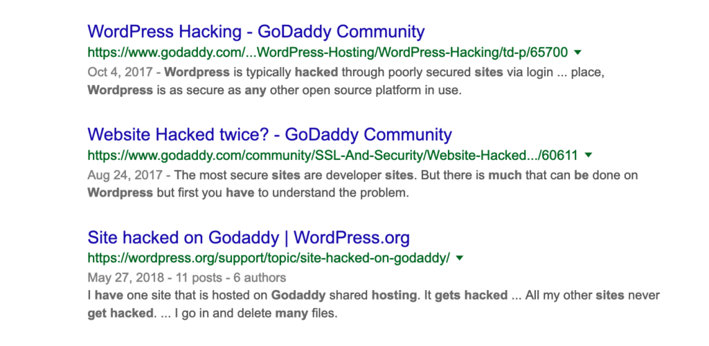 godaddy wordpress hacks