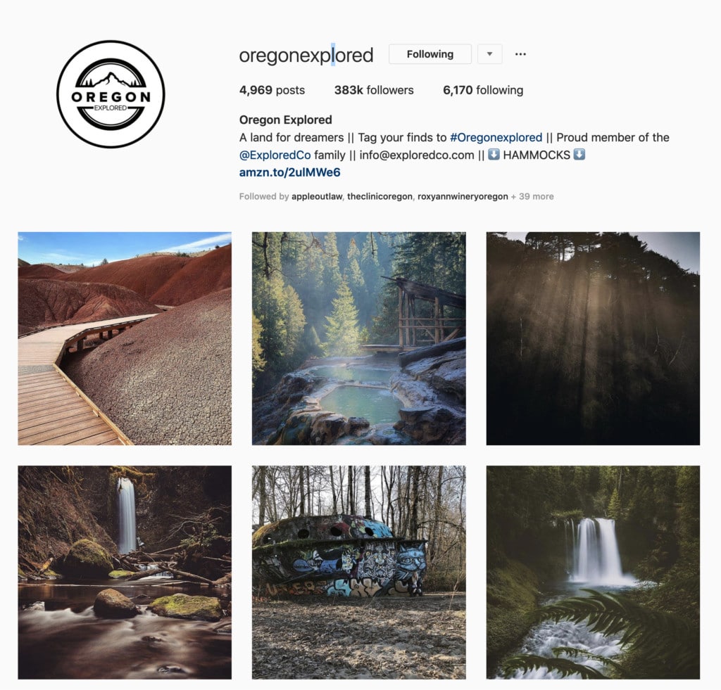 oregon explored instagram