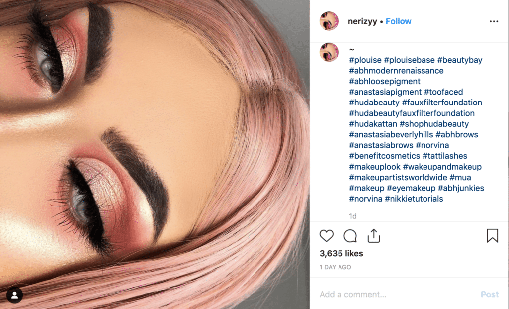makeup hashtags on instagram
